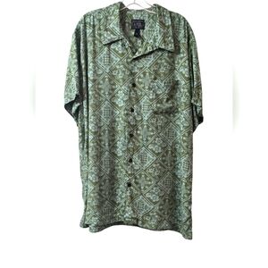 Vintage Steve & Barry's Short Sleeve Pineapple Print Men's Shirt Size XL